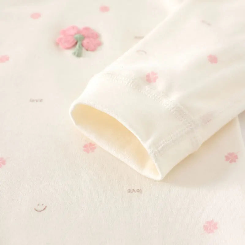 0-3Y Newborn Underwear 2Pcs Sets New Spring Infant Girls Boys Pure Cotton Sleepwear High Waist Pants Soft Baby Pajamas Clothes