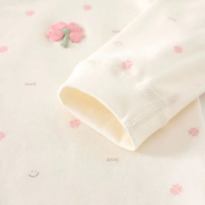 0-3Y Newborn Underwear 2Pcs Sets New Spring Infant Girls Boys Pure Cotton Sleepwear High Waist Pants Soft Baby Pajamas Clothes
