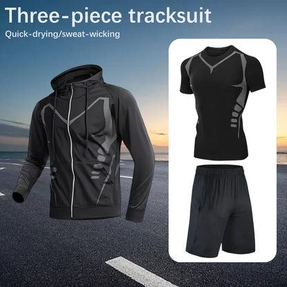 Men's Breathable Sports Suit Sweat-Wicking Lightweight Stylish New Style Clothing Trendy Spring Summer Fitness Casual Wear