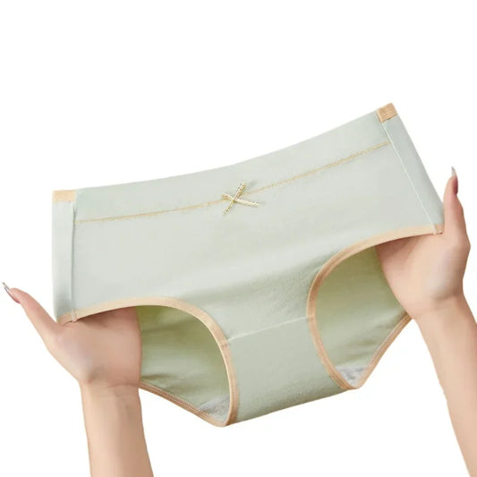 Women's Underwear Antibacterial Cotton crotch Breathable Sweat Absorption Simple Comfort Cotton Women's Briefs женские трусы для