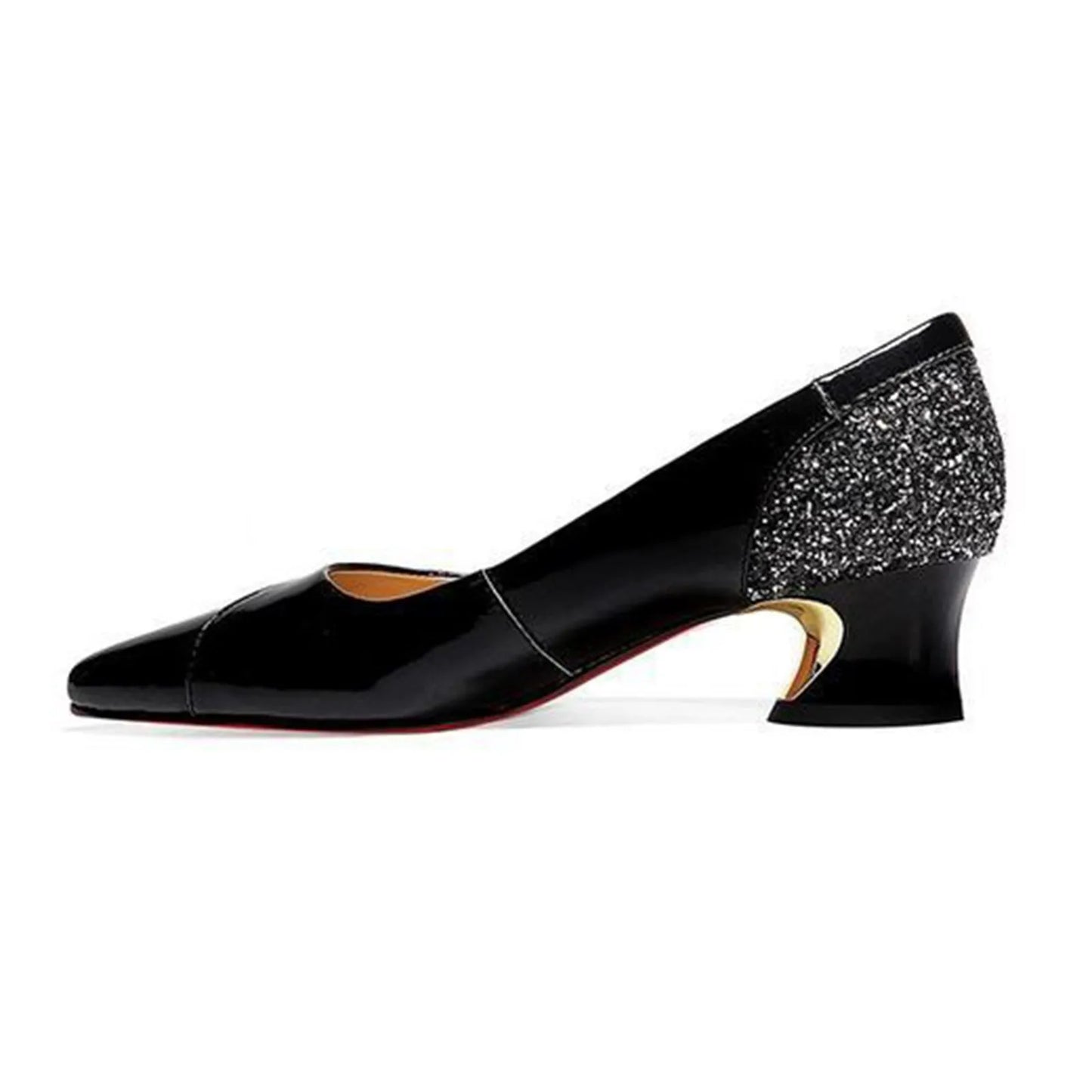 Women'S 4cm High Heels Elegant Fashion Red Pointed Toe Dress Office Shoes Wedding Bridal Loafers Party Shoes