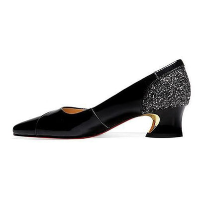 Women'S 4cm High Heels Elegant Fashion Red Pointed Toe Dress Office Shoes Wedding Bridal Loafers Party Shoes