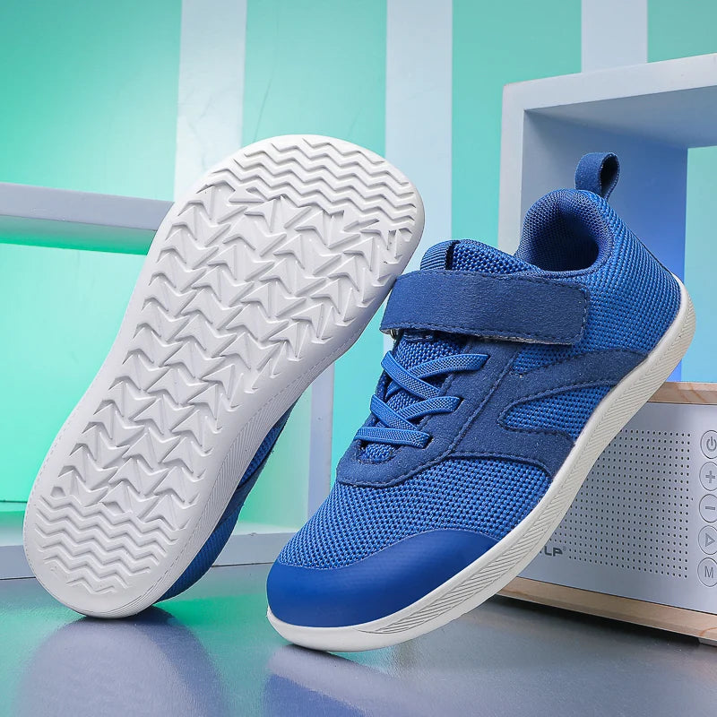 Children's Sports Shoes For Boys And Girls Simple Breathable Wide Barefoot Shoes Lightweight Non-slip Children's Walking Shoes