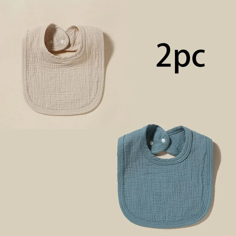 Personalized Baby Saliva Towel Pure Cotton Scarf Baby Feeding Stuff Infant Boys & Girls Custom Name Bib Gift 2Pcs