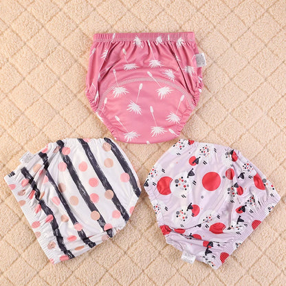 10 Pcs Reusable Baby Training Pants Washable Kids Cloth Diaper Nappies Changing Underwear Infant Toddler Potty Training Panties