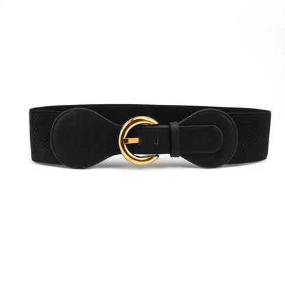Women Belts PU Leather Corset Belt Female Metal Buckle Belts for Ladies Leisure Dress Jeans Wide Waistband