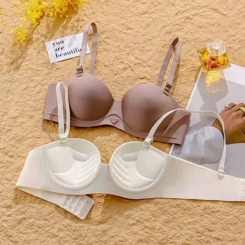 New One-piece Traceless Underwear for Girls with Small Breasts That Look Big and Gather To Prevent Sagging Bra for Women