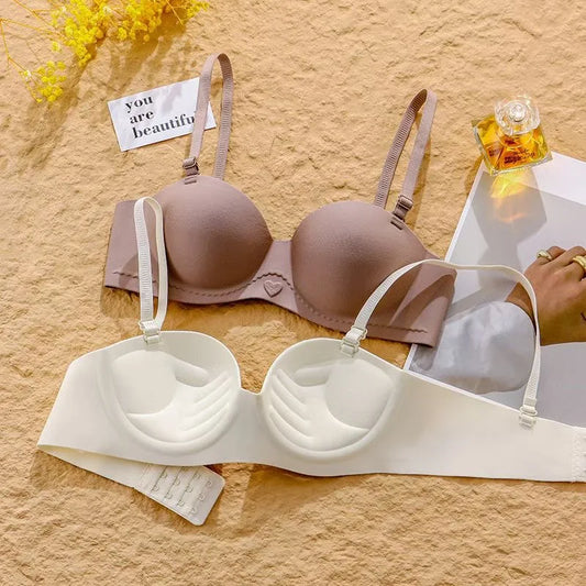 New One-piece Traceless Underwear for Girls with Small Breasts That Look Big and Gather To Prevent Sagging Bra for Women