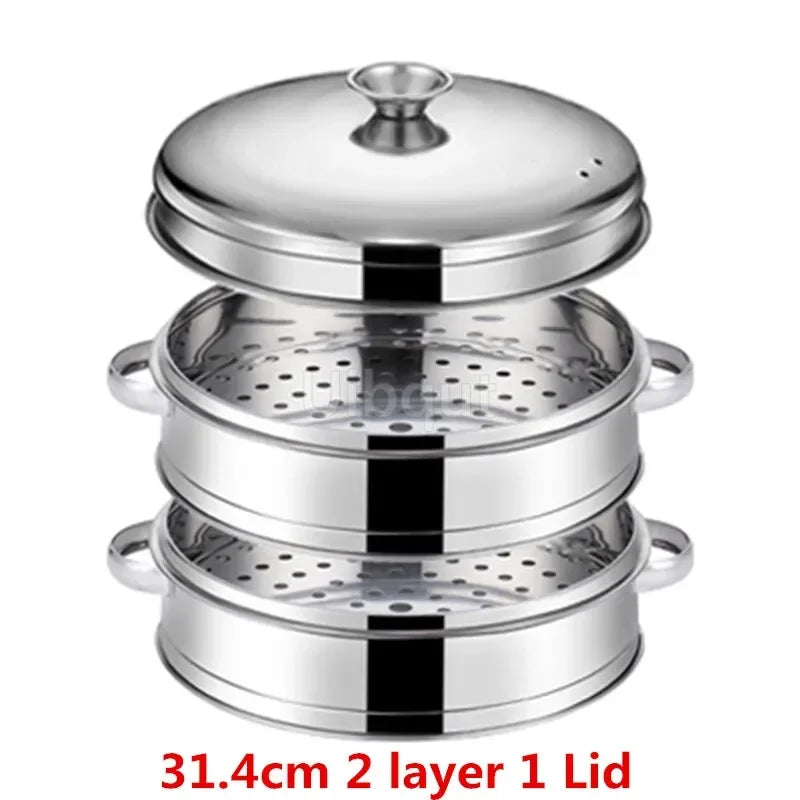 Stainless Steel Pot Steamer Rice Cooker Food Steaming Grid with Double Ear Drain Basket Kitchen Cooking bamboo steamer cooker