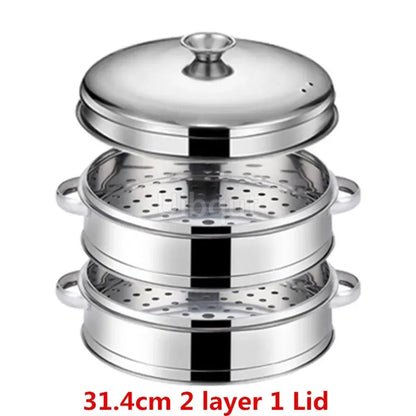 Stainless Steel Pot Steamer Rice Cooker Food Steaming Grid with Double Ear Drain Basket Kitchen Cooking bamboo steamer cooker