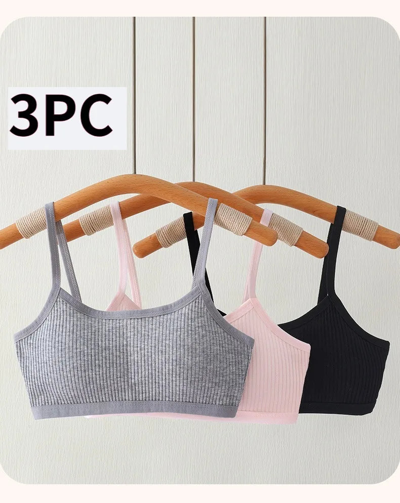 Girls Bra for Children Undershirts Girls Children's Underwear Vest Breathable Little Girl Underwear Kids Lingerie 100% Cotton