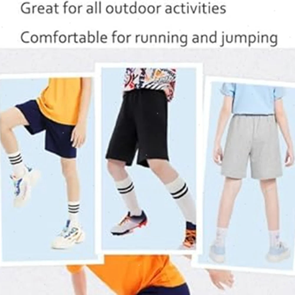 Boys Shorts Summer Solid Kids Short Sweatpants Loose Sport Casual Knickers Children Elastic Waist Half Pants Beachwear 3-14years