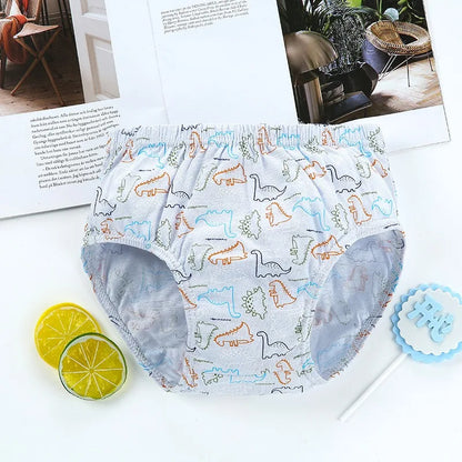 5 Pcs/Pack Boys Triangle Underwear High Quality Soft Cotton Children Briefs Dinosaur Cartoon School Kid Panties For Boy Age 3-13