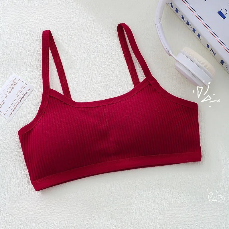 Girls Bra for Children Undershirts Girls Children's Underwear Vest Breathable Little Girl Underwear Kids Lingerie 100% Cotton