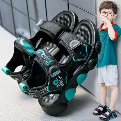 Boys Beach Sandals Kids Summer Shoes 2026 Summer New Children Sports Casual Sandals for Medium Big Boy Anti-skid Fashion 26-37