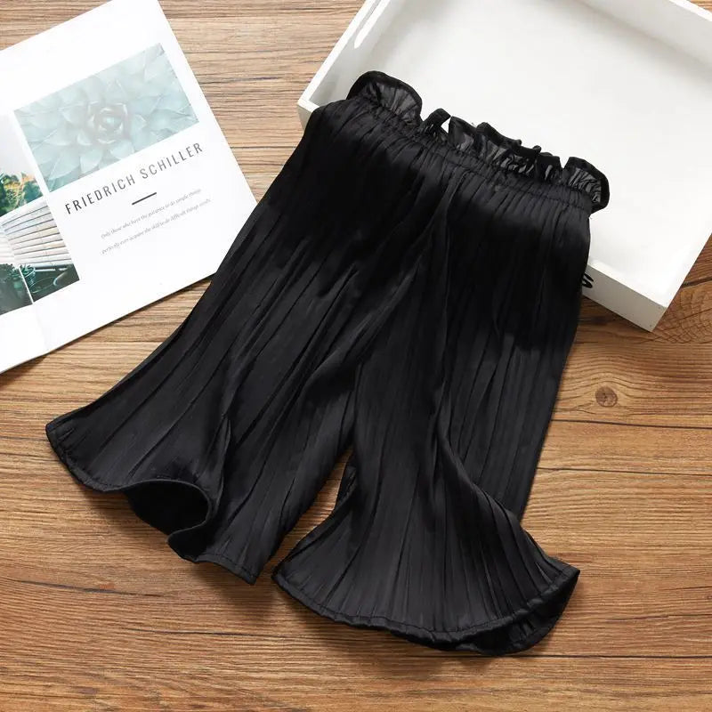Girls' wide-leg pants new children's clothing girls' nine-point mosquito-proof pants little girls' pants summer casual pants