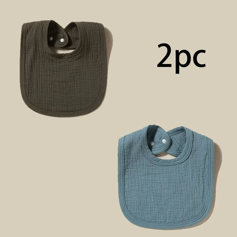 Personalized Baby Saliva Towel Pure Cotton Scarf Baby Feeding Stuff Infant Boys & Girls Custom Name Bib Gift 2Pcs