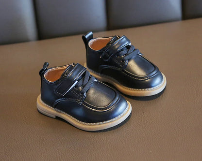 Baby Shoe 2023 Spring New British Style Leather Shoe for Boy Girl Soft Bottom Anti-slip Comfortable Shoe First Walkers Kids Shoe
