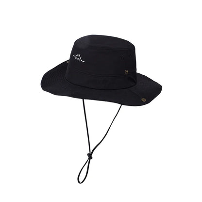 Waterproof and quick-drying summer wide-brimmed sun-protective hats for men and women, outdoor hiking and fishing sun hats
