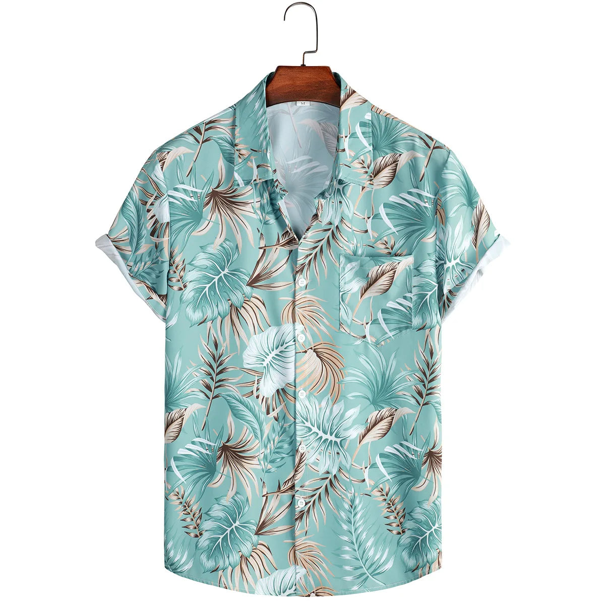 Men's Summer Hawaiian Style Loose Short Sleeve Casual Shirts Fashion 3D Print Vacation Beach Shirt Tops Breathable Blouses Male