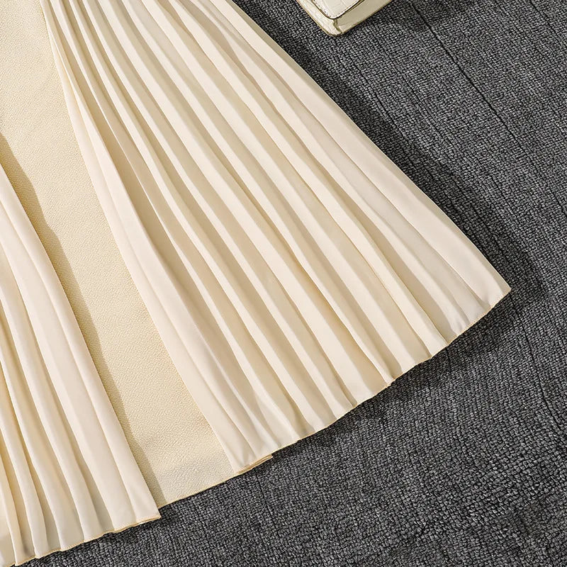 Summer New Teen Girls Dress Solid Color Patchwork Sleeveless A-Line Dress For 8-12 Years Girls Daily Casual Elegant Dance Dress