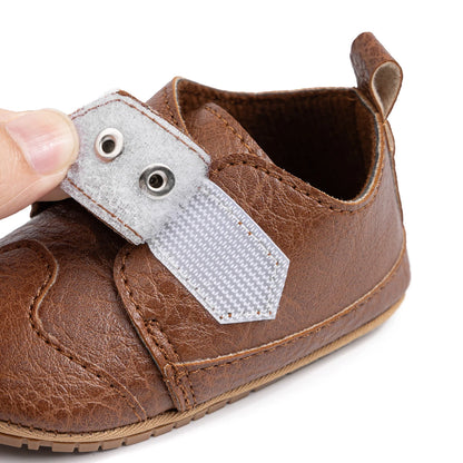 Baby Boys Girls Shoes Fashion T-strap Spring Autumn Retro Leather Casual Walking Shoes Rubber Soft Anti-slip Sole First Walkers