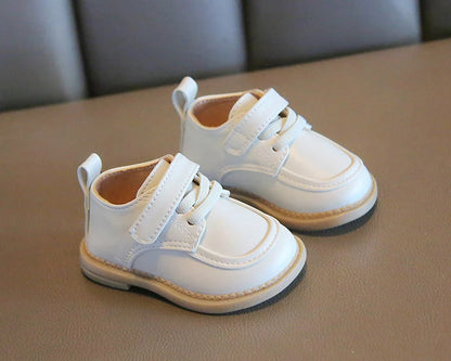 Baby Shoe 2023 Spring New British Style Leather Shoe for Boy Girl Soft Bottom Anti-slip Comfortable Shoe First Walkers Kids Shoe