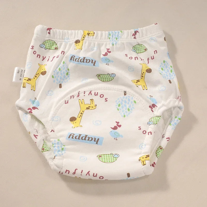 Baby Waterproof Reusable Training Pants Cute Cotton Baby Diaper Infant Shorts Nappies Panties Nappy Changing Underwear Cloth New