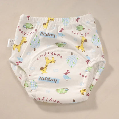 Baby Waterproof Reusable Training Pants Cute Cotton Baby Diaper Infant Shorts Nappies Panties Nappy Changing Underwear Cloth New