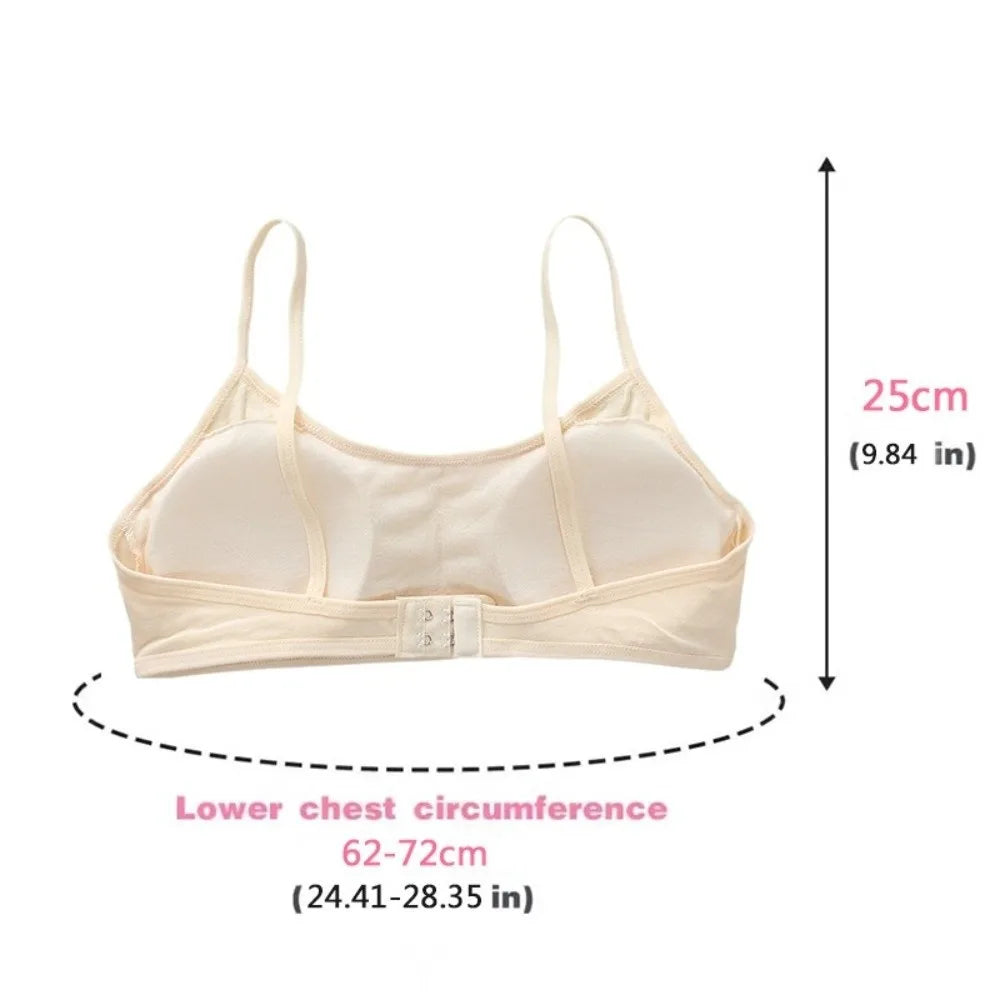 Cotton Teenage Girls Bras Casual Elastic Padded Vests Underwear Developmental Bras Sports Training Bra
