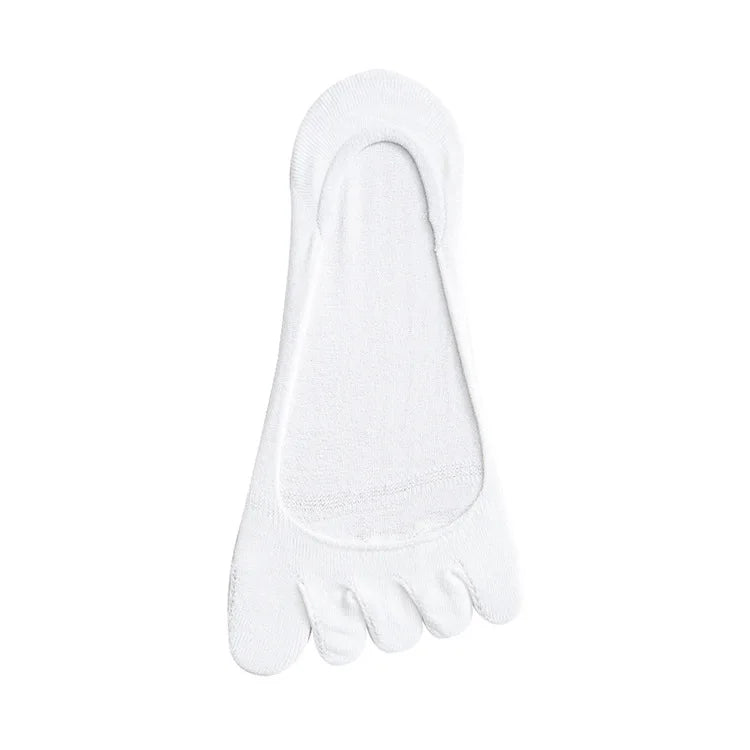 1 Pair Five Finger Solid Color Toe Socks For Girls Gift Summer Thin Toe Socks Shallow Mouth Anti-Skid Invisiable Low Cut Sock