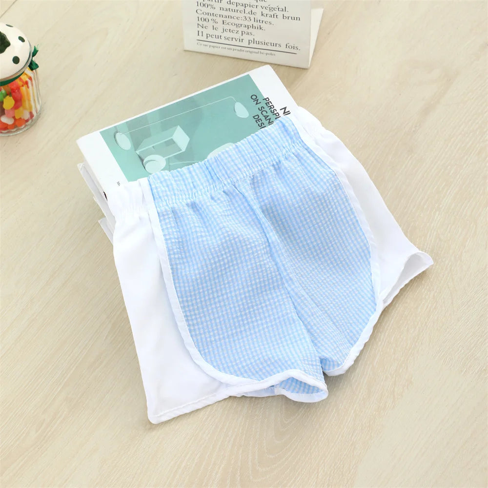 Girls Athletic Shorts Seersucker Lightweight Running Shorts For Teens Kids Quick Dry Sports Active Short Pants