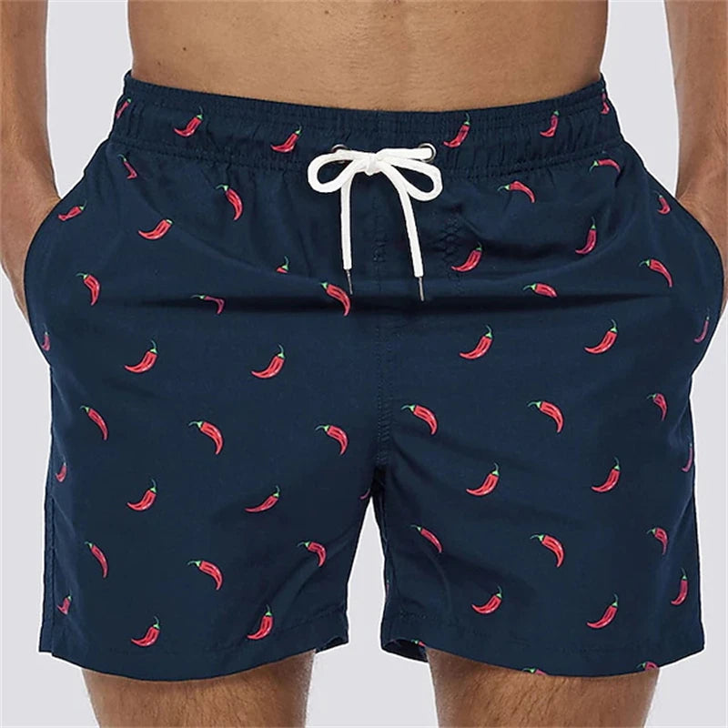 Men Beach Shorts 3D Print Summer Swimwear Men Fashion Casual Male Swimming Trunks Quick Dry Man Surf Board Shorts Beachwear Moto