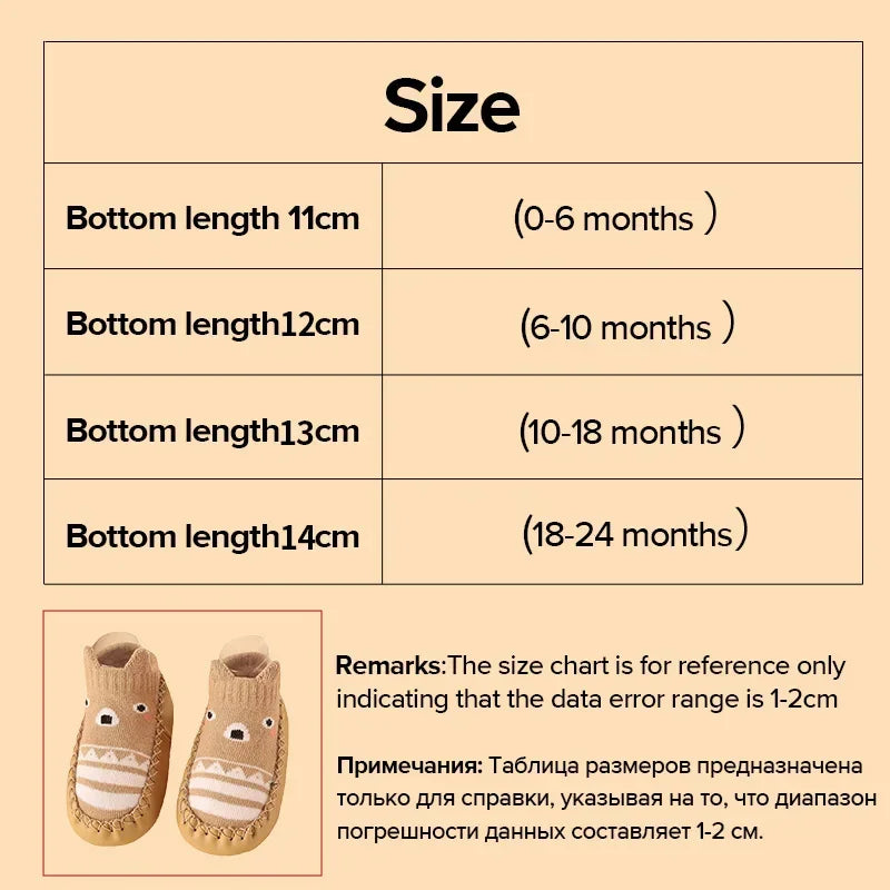 Baby Socks Slippers With Rubber Soles Girl Boy Infant Newborn Children Floor Socks Shoes Anti Slip Soft Sole Toddlers Indoor