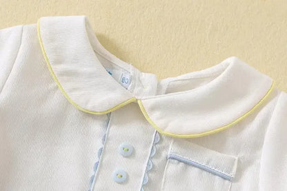 Spanish Toddlers Clothing Baby Boys Clothes Boutique Sets Outfit White Shirt Short 2pcs Plaid Pants Children Costume Kids Casual