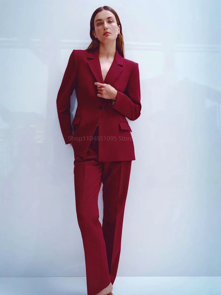 Elegant Fashionable Women's Suit One Button Jacket Autumn/Winter New Style Office Job Interview Western Style Casual Clothes