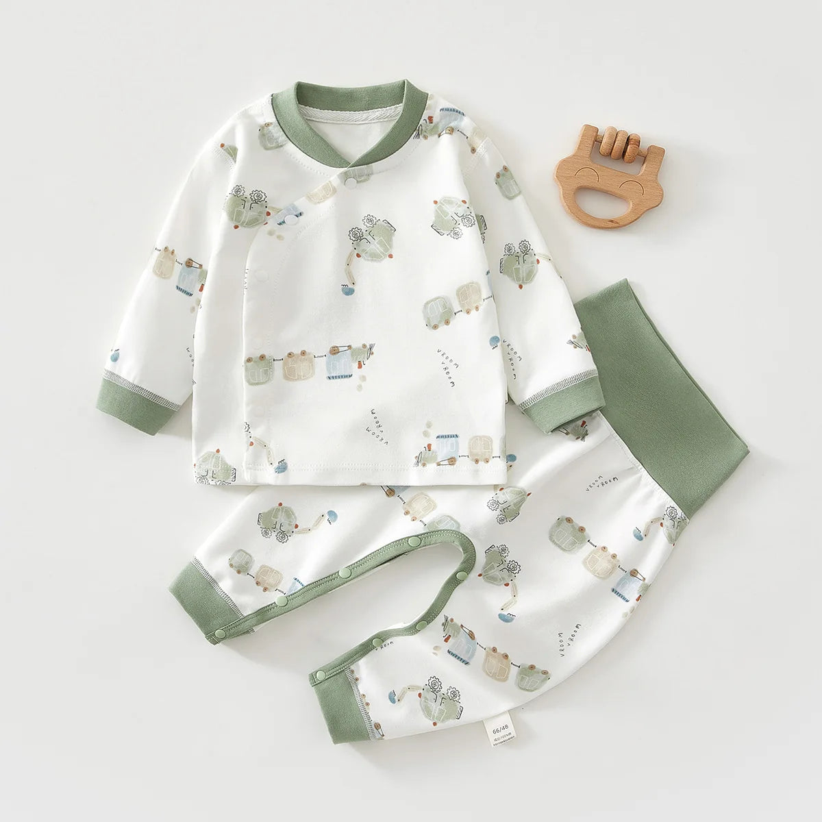 Baby Underwear Set Autumn and Winter Newborn Clothes Pure Cotton Bottom Split High Waist Men's and Women's Baby Clothes 2pce Set