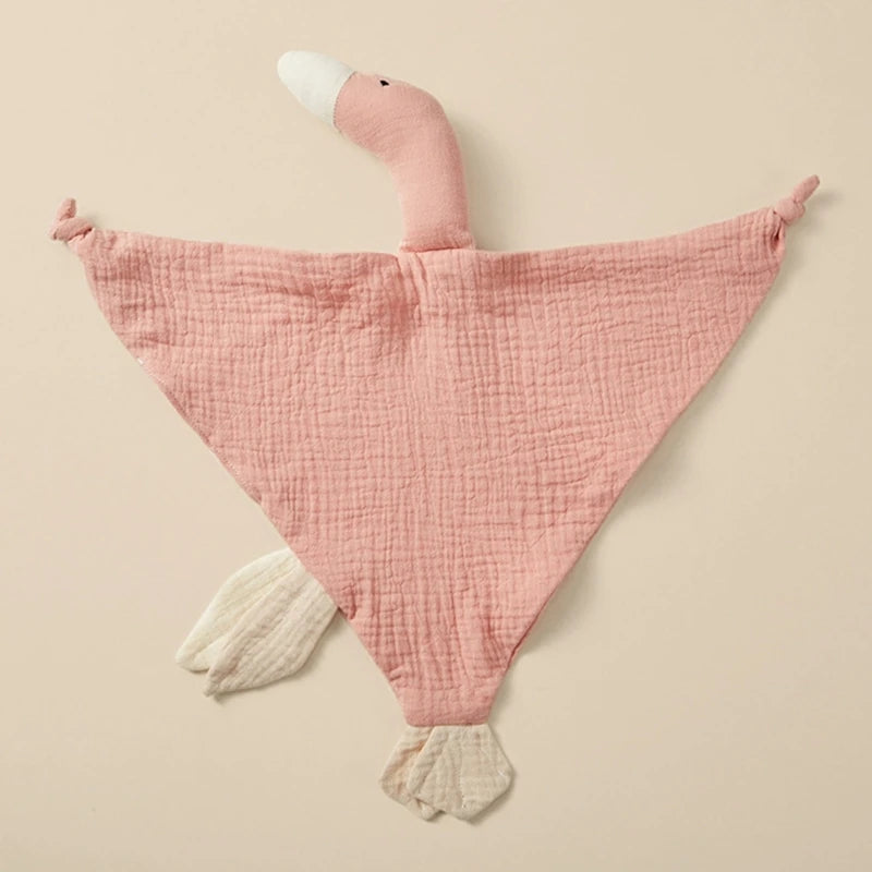 Stuffed Goose Baby Towel Cotton Baby Sleeping Cuddling Security Blanket Newborn Soothe Appease Towel Kids Face Towel Washcloth