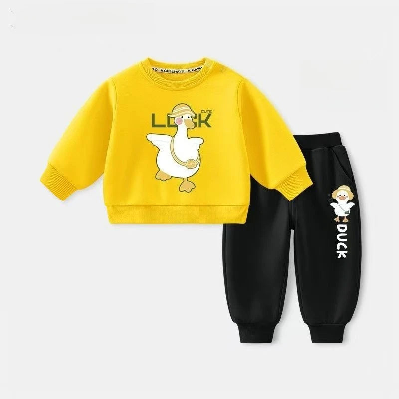 Baby Girl Clothes Set Autumn Kid Printed Sweatshirts Pullover Top and Pants 2pcs Suit Children Boys Fashion Tracksuits Outfits