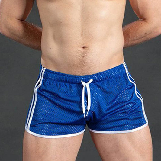 Men's Summer Simple Basic Solid Color Swimwear Fast-Drying Breathable And Comfortable Drawstring Beach Shorts