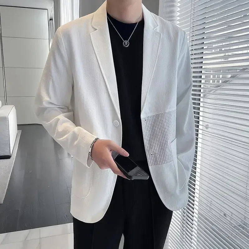 Male Coats Casual Men's Jackets High Quality Solid Color Clothing Fashion 2025 Trendy Deals Luxury Designer Korean Reviews Many