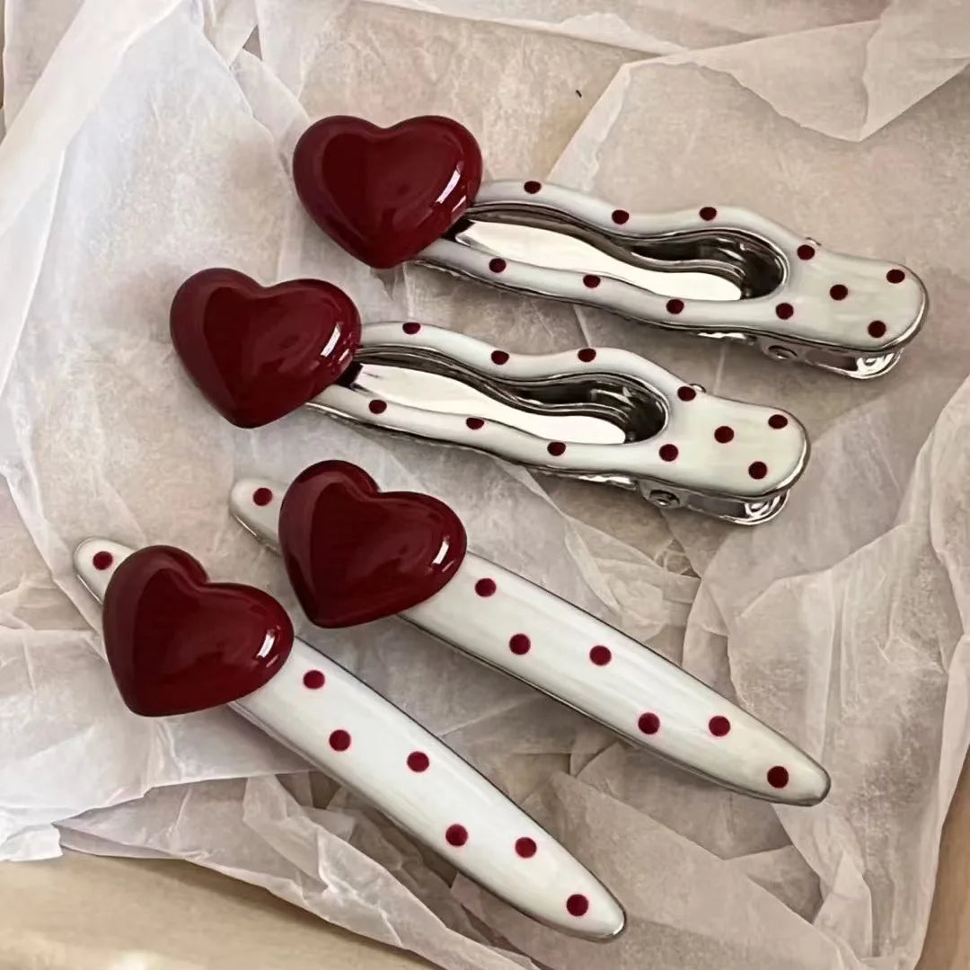 Fashion Hair Accessories for Women Girls Sweet Versatile Heart Bangs Hair Clip Fashion Side Clip Cute Hair Accessories Gifts