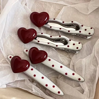 Fashion Hair Accessories for Women Girls Sweet Versatile Heart Bangs Hair Clip Fashion Side Clip Cute Hair Accessories Gifts