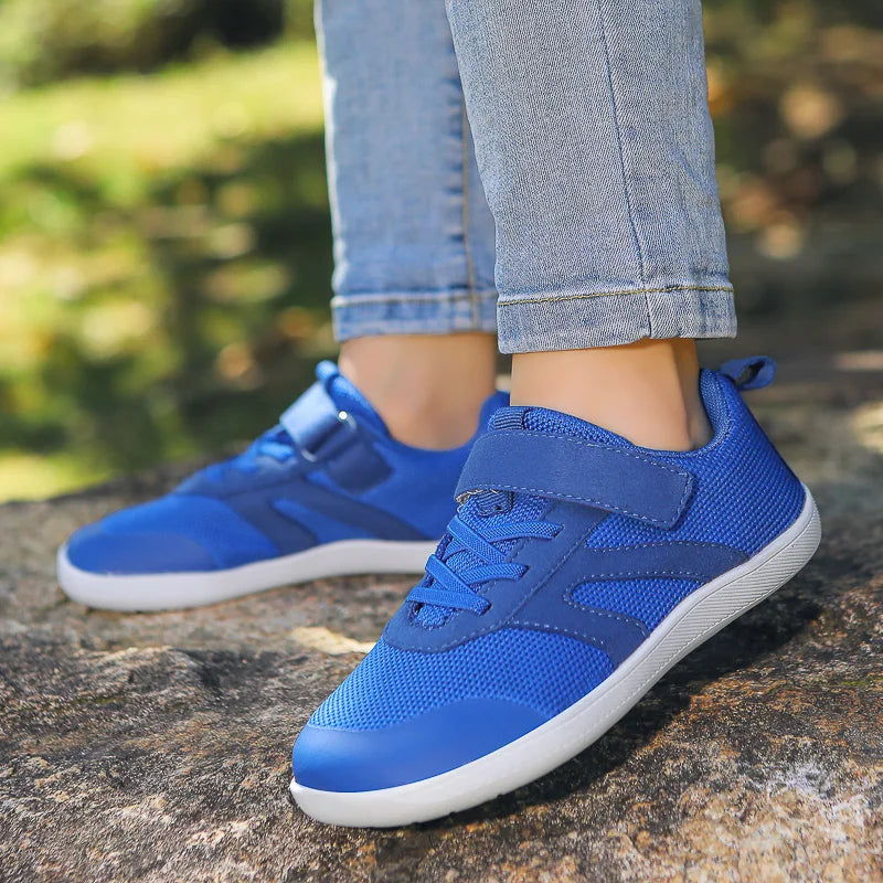 Children's Sports Shoes For Boys And Girls Simple Breathable Wide Barefoot Shoes Lightweight Non-slip Children's Walking Shoes
