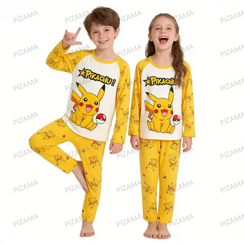 Boys Pajamas Sets Toddlers Girl Fashion Clothes Suits Girls Clothes Pajamas Unisex Kids Clothing Sets Pikachu Children Pyjamas