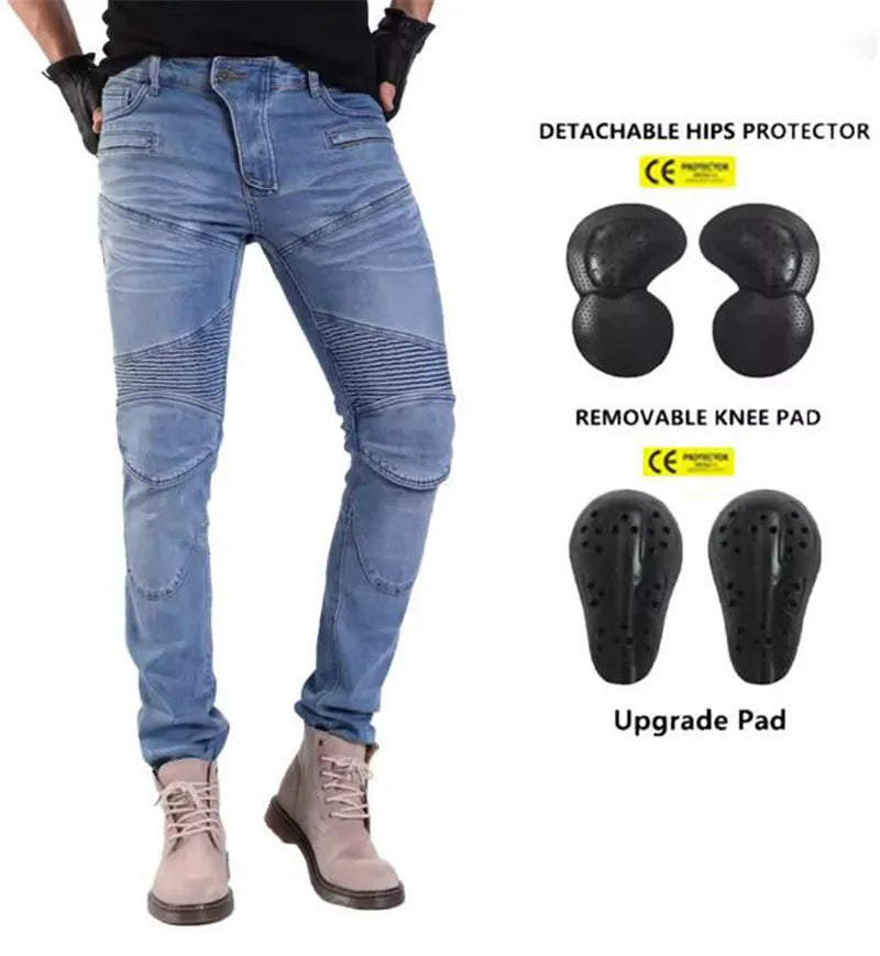 Men's Jeans Motorcycle Pants Road Motorcycle Protective Equipment Motorcycle Jeans for All Seasons