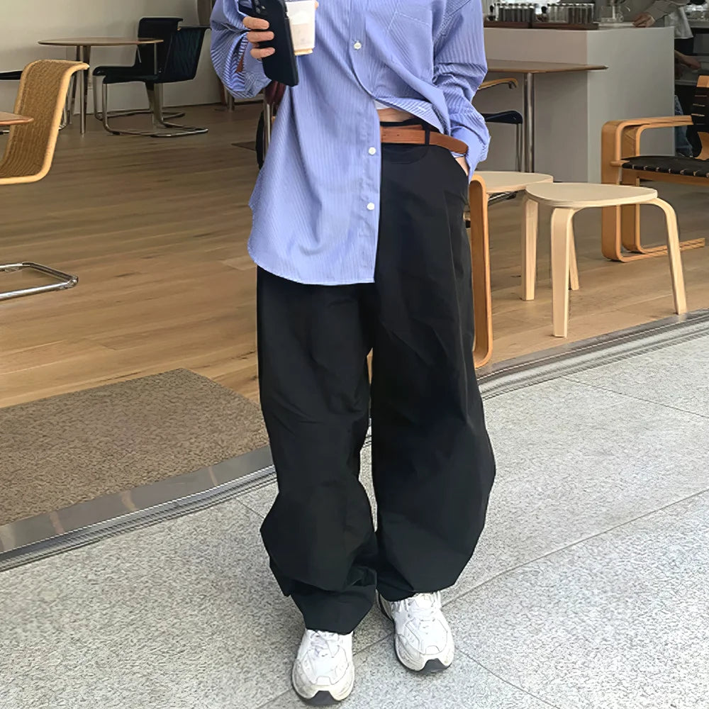 American Cityboy Loose Fit Straight Leg Men's Casual Pants Comfortable Durable Workwear Trousers Fashionable Loose Sensation