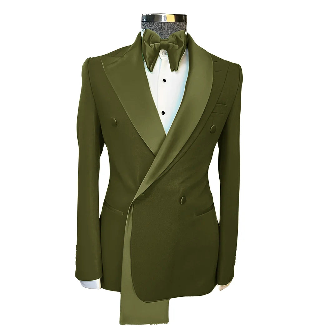 Men's Suits Single Jackets Wedding Groom Tuxedos Peak Lapel Design Blazer for Men Fashion Customization Clothing