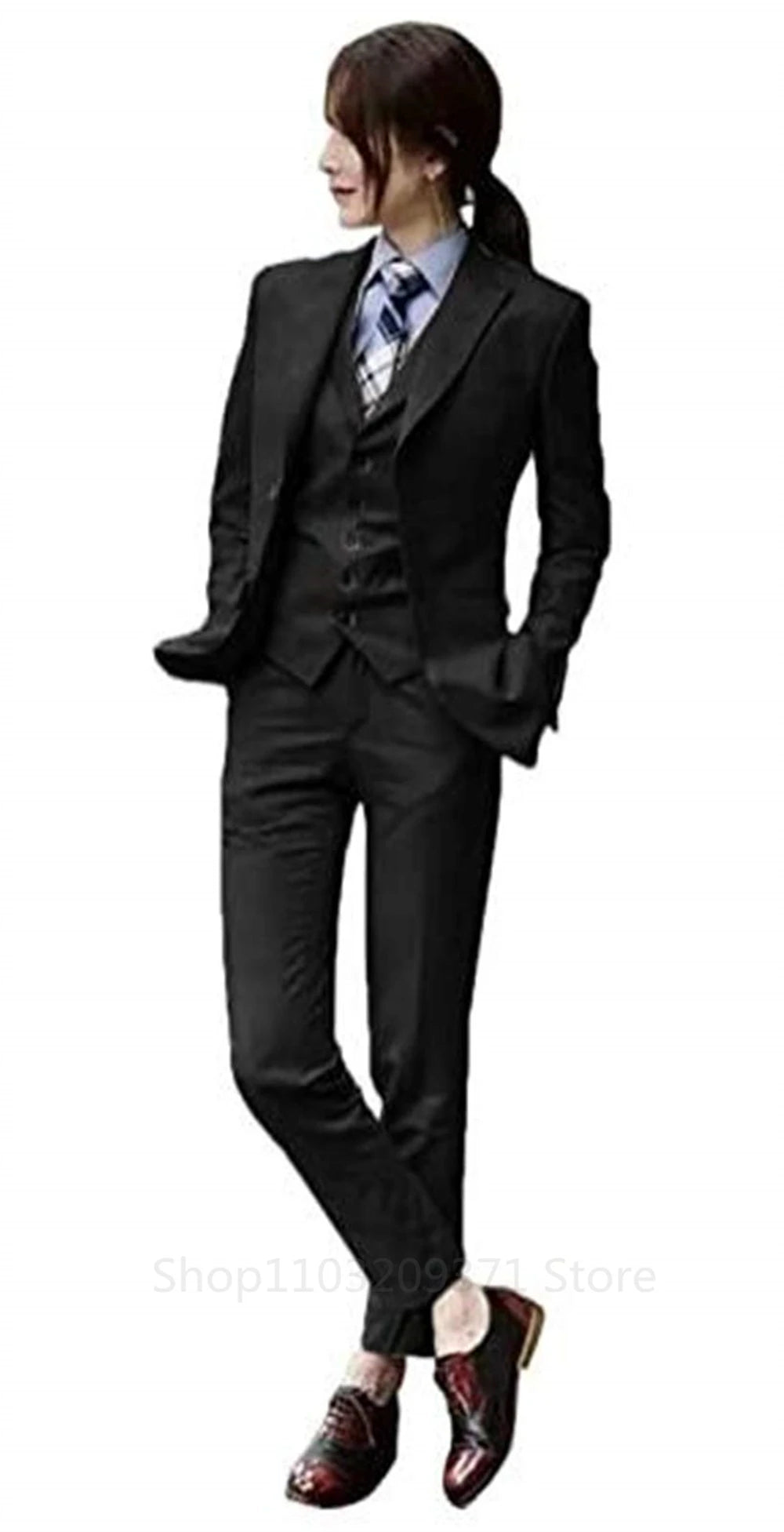 Women's Suits Three Piece Suits Business Plus Size Workwear Jackets Vests Pants Custom Sizes Ladies Groom Tuxedo Office Set