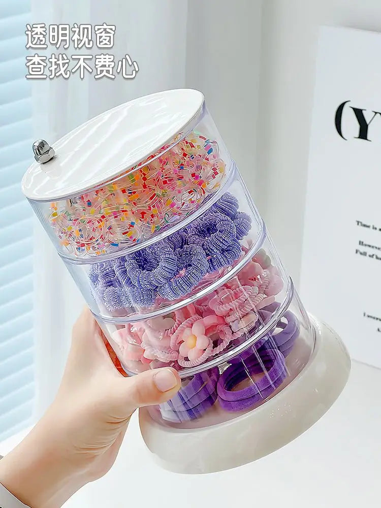 Baby hair accessories multi-layer  rotating children's headgear clip finishing little girl headrope rubber band jewelry